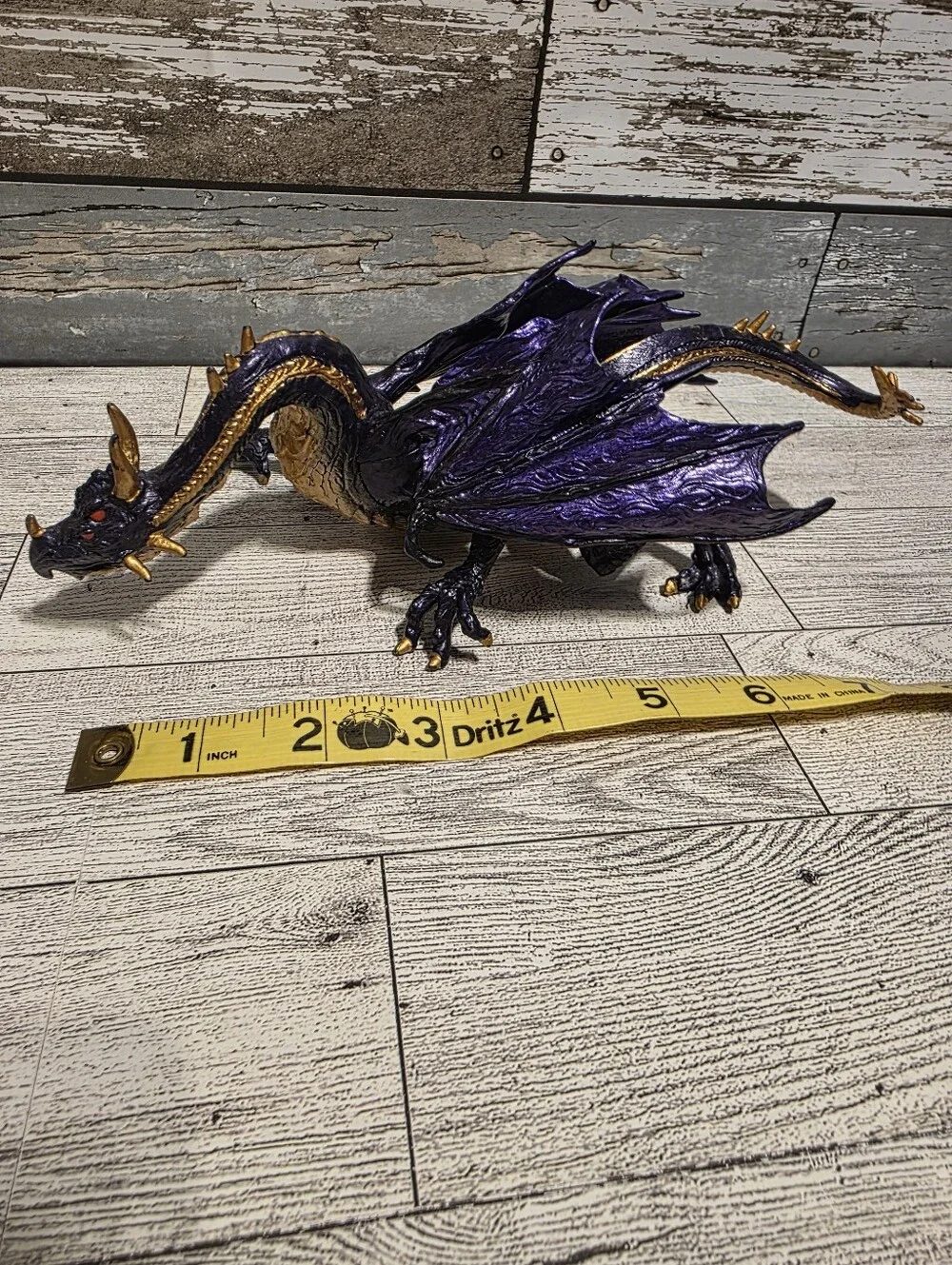 Purple and Gold Dragon Figurine by